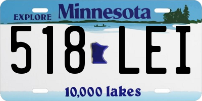 MN license plate 518LEI