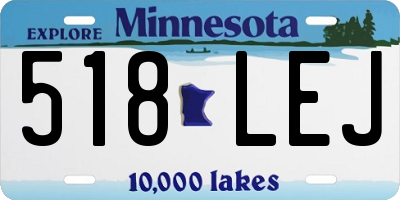 MN license plate 518LEJ