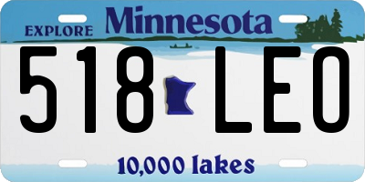 MN license plate 518LEO