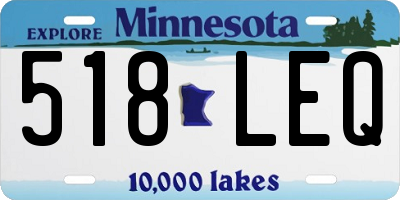MN license plate 518LEQ