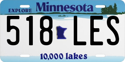 MN license plate 518LES