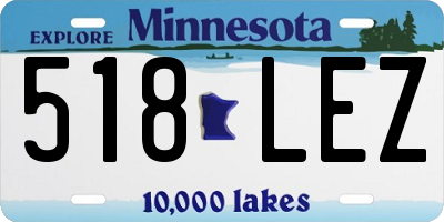 MN license plate 518LEZ