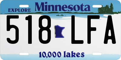 MN license plate 518LFA