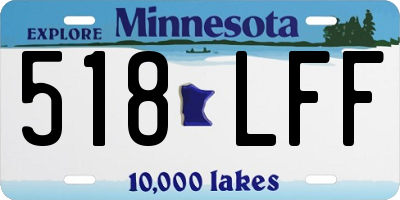 MN license plate 518LFF