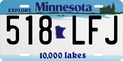 MN license plate 518LFJ