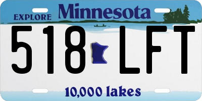 MN license plate 518LFT