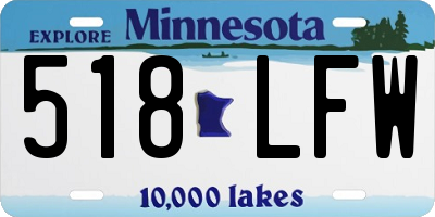 MN license plate 518LFW