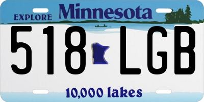 MN license plate 518LGB