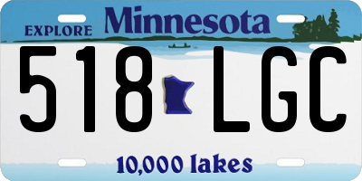 MN license plate 518LGC