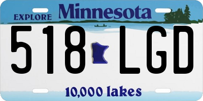 MN license plate 518LGD