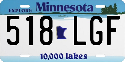 MN license plate 518LGF