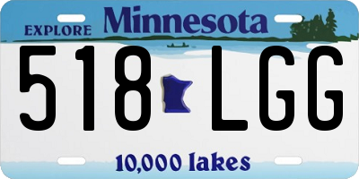 MN license plate 518LGG