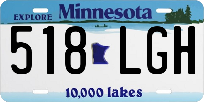 MN license plate 518LGH