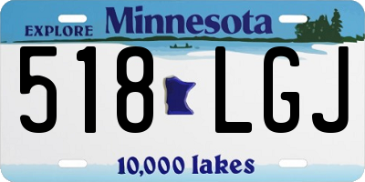 MN license plate 518LGJ
