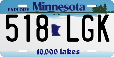 MN license plate 518LGK