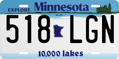 MN license plate 518LGN