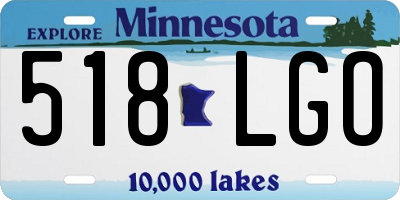 MN license plate 518LGO