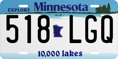 MN license plate 518LGQ