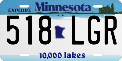 MN license plate 518LGR