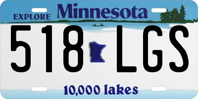 MN license plate 518LGS