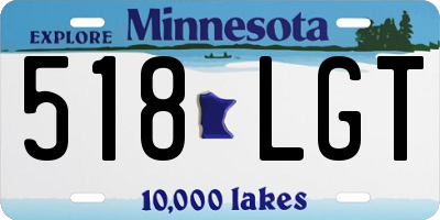 MN license plate 518LGT