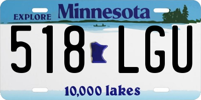 MN license plate 518LGU