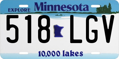 MN license plate 518LGV
