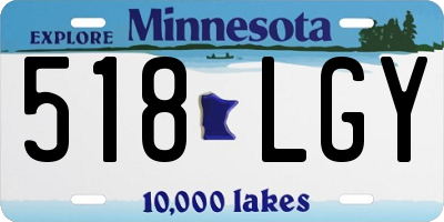 MN license plate 518LGY