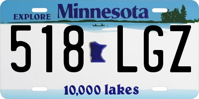 MN license plate 518LGZ