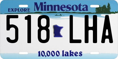 MN license plate 518LHA