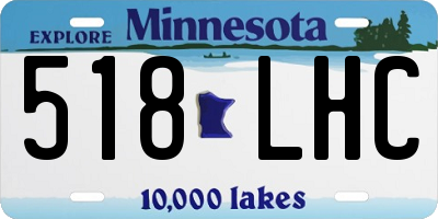MN license plate 518LHC