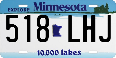 MN license plate 518LHJ