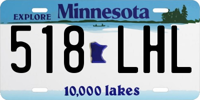 MN license plate 518LHL