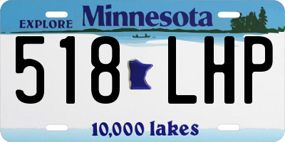 MN license plate 518LHP