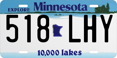 MN license plate 518LHY