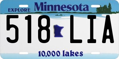 MN license plate 518LIA