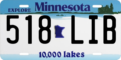 MN license plate 518LIB