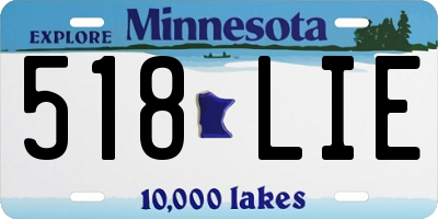 MN license plate 518LIE