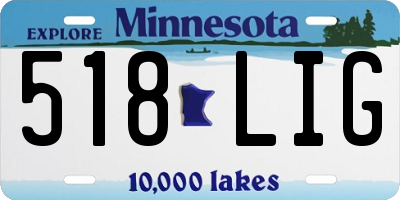 MN license plate 518LIG