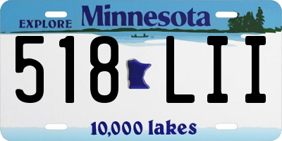MN license plate 518LII