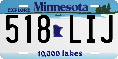 MN license plate 518LIJ