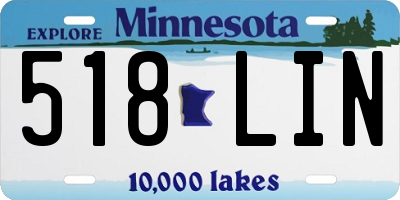 MN license plate 518LIN