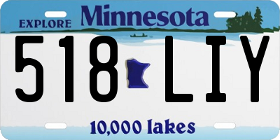 MN license plate 518LIY