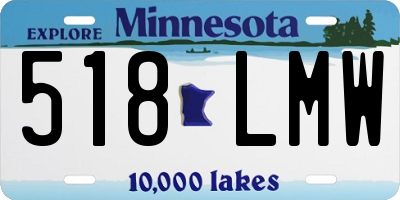 MN license plate 518LMW