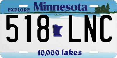 MN license plate 518LNC