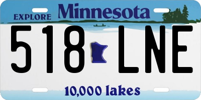 MN license plate 518LNE
