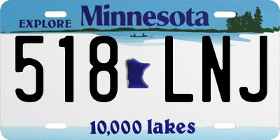 MN license plate 518LNJ