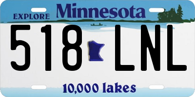 MN license plate 518LNL