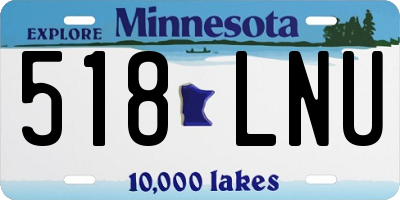MN license plate 518LNU