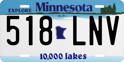 MN license plate 518LNV